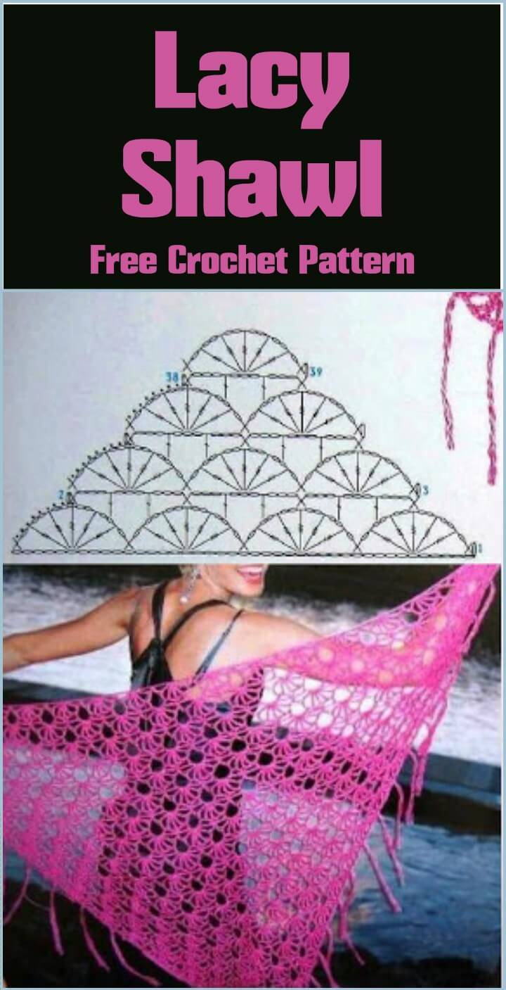 crochet lacy shawl